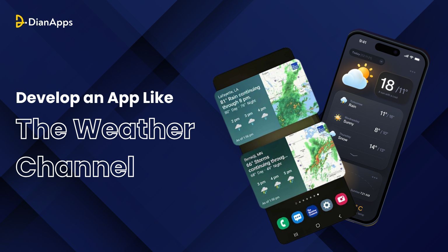 How do you develop a weather app like “The Weather Channel”?