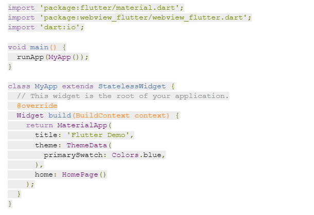 Open the lib/main.dart file and change the code