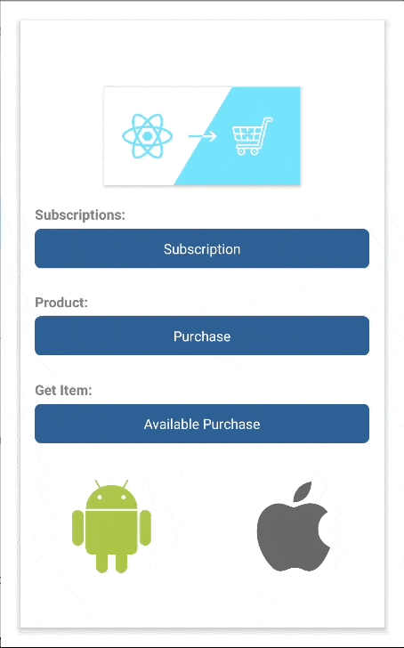 React Native for in-app purchases