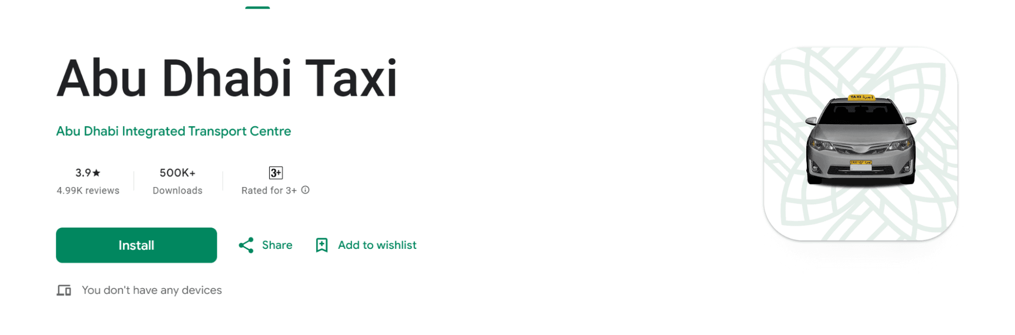 Taxi App: Abu Dhabi Taxi