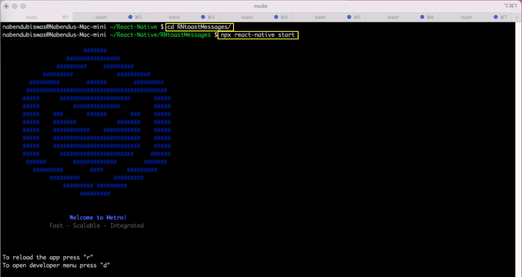 Running React project