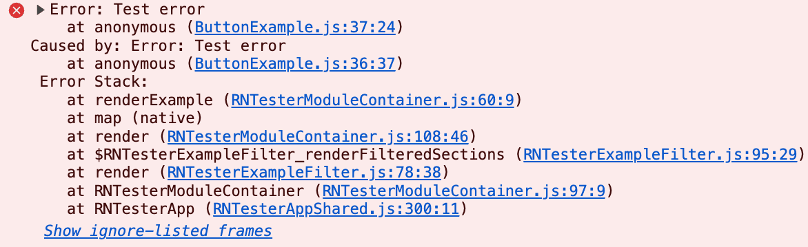 React Native 0.81 Catches JavaScript errors